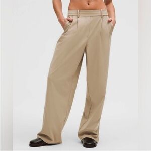 Lululemon Daydrift High-Rise Wide-Leg Trouser Pants In Sheer Oak Size XL EUC